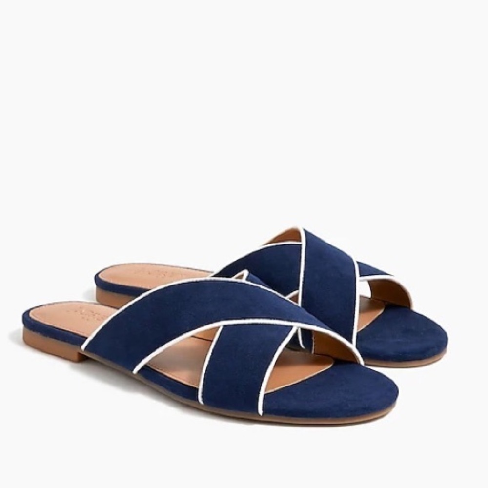 J Crew Criss cross slide sandals BG337